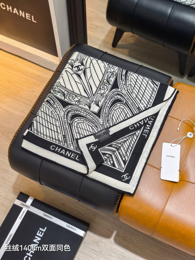 Chanel Shawl Cashmere and Silk Jacquard KY108