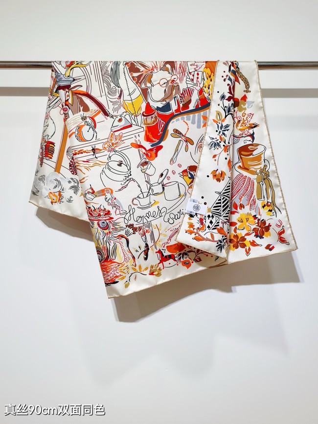 Hermes Shawl Cashmere and Silk Jacquard KY093