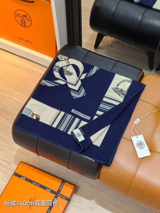 Hermes Shawl Cashmere and Silk Jacquard KY110