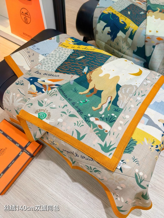 Hermes Shawl Cashmere and Silk Jacquard KY127