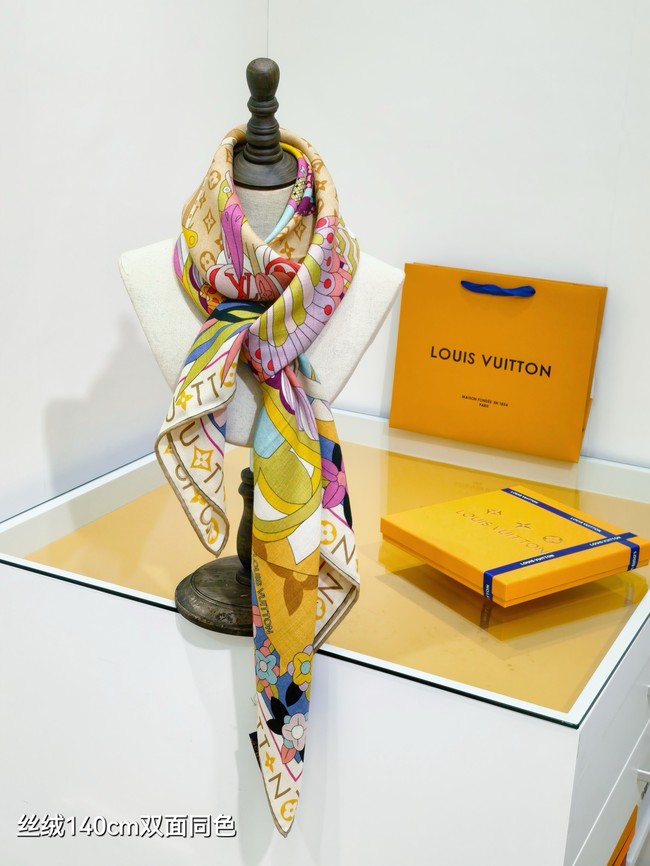 Louis Vuitton Shawl Cashmere and Silk KY123