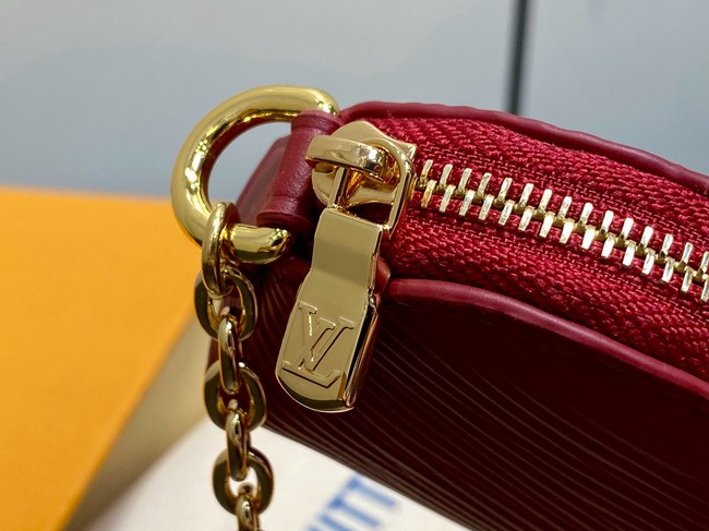 Louis Vuitton NEW Cosmetic Lipstick Pouch M25694 burgundy