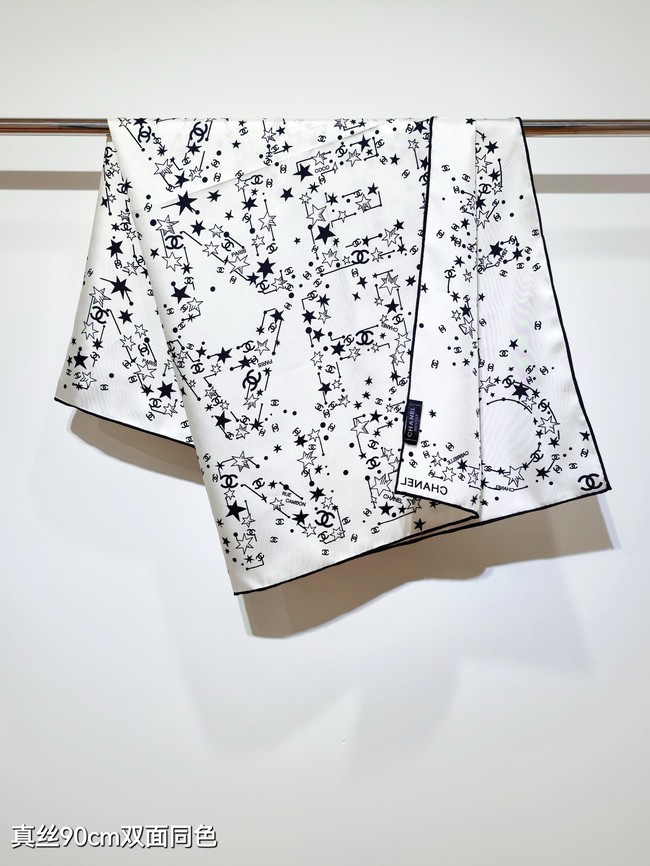 Chanel 90 Square Scarf Silk Twill KY155