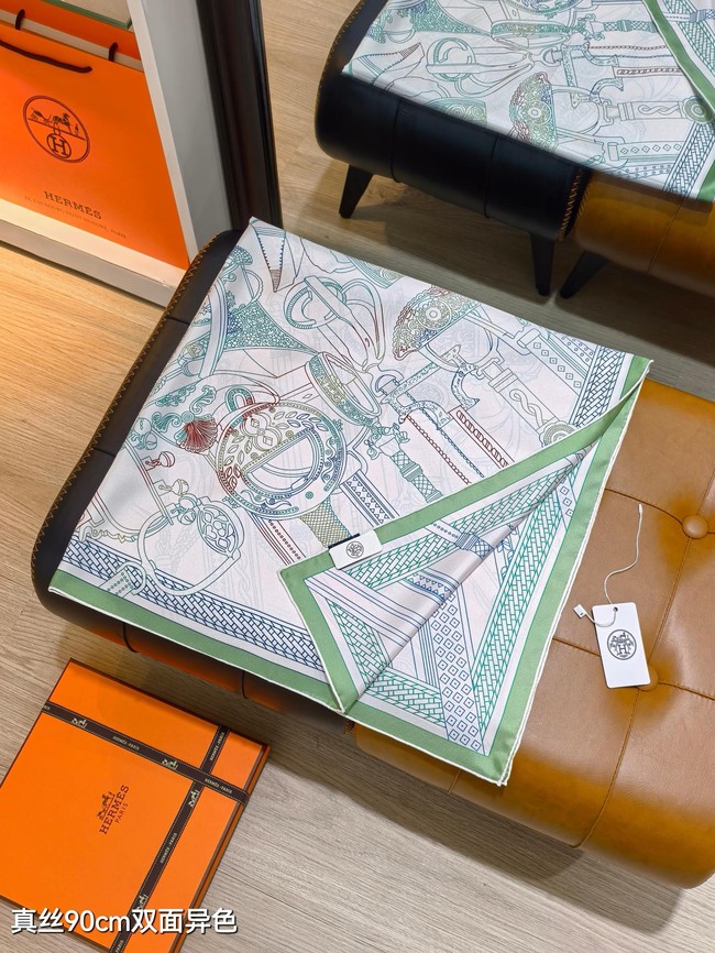 Hermes 90 Square Scarf Silk Twill KY156