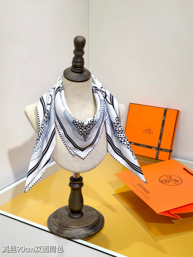 Hermes 90 Square Scarf Silk Twill KY169