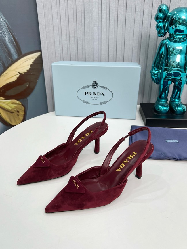 Prada leather slingback pumps 45086-2