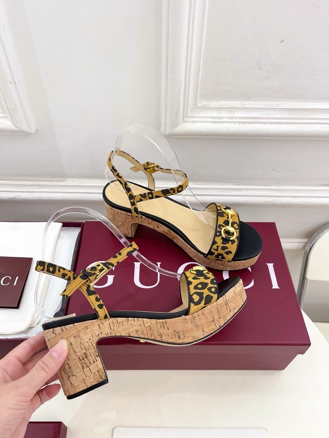 Gucci Womens Horsebit flatform sandal 45096-3