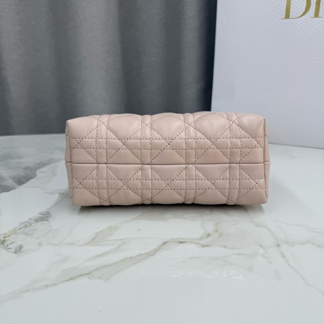 Dior Jolie Top Handle Mini Bag Cannage Lambskin S3123UN pink