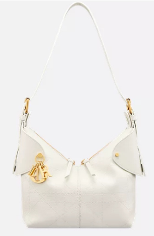 Small Dior Voyage Bag Flat Macrocannage Grained Calfskin M2845UJ Latte