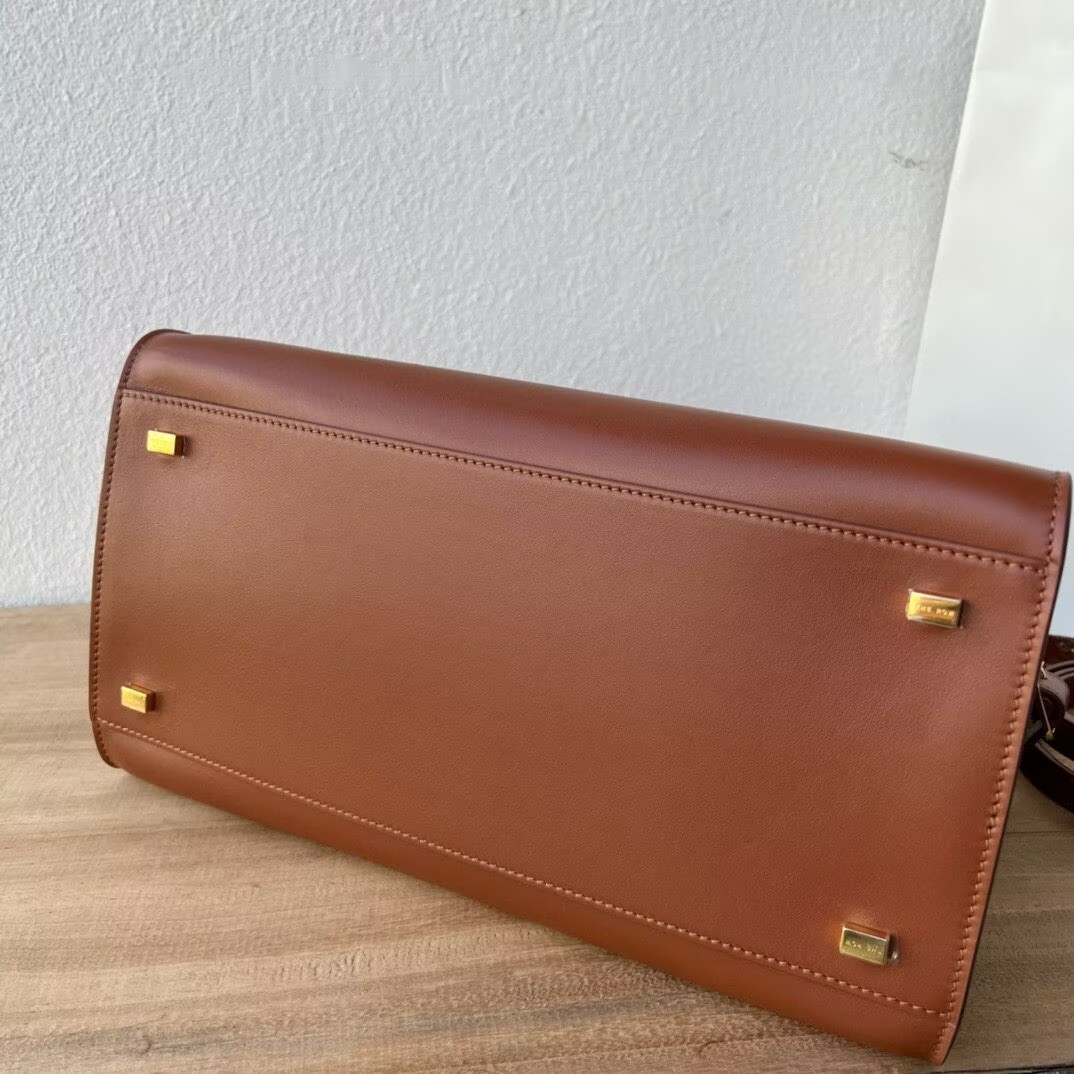 The Row Original Leather Handle Bag R70992 Brown