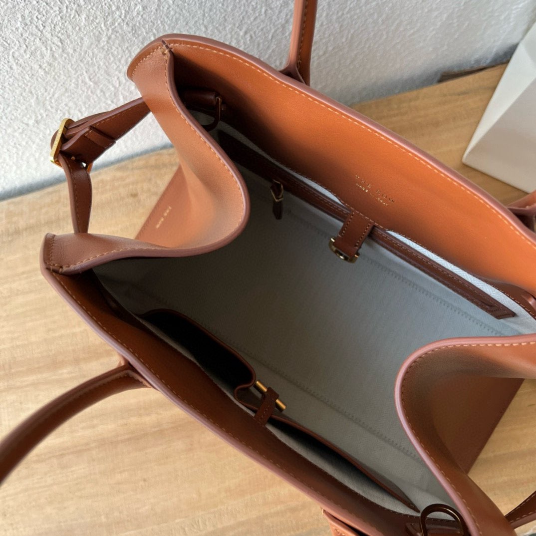 The Row Original Leather Handle Bag R70992 Brown