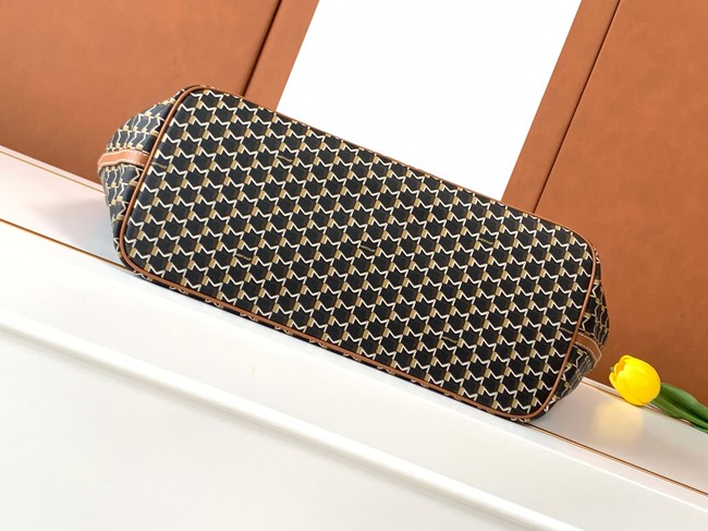 Goyard Calfskin Leather Tote Bag GM 3365 black&brown