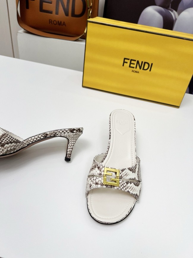 FENDI FFold leather mid-heel sandals 8R8538-1