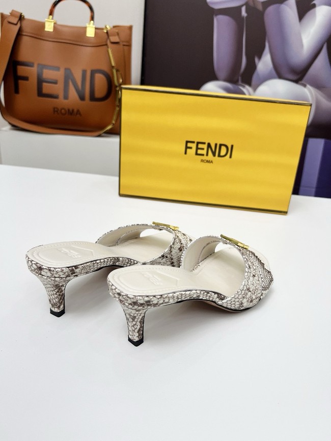 FENDI FFold leather mid-heel sandals 8R8538-1