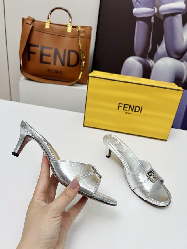FENDI FFold leather mid-heel sandals 8R8538-2