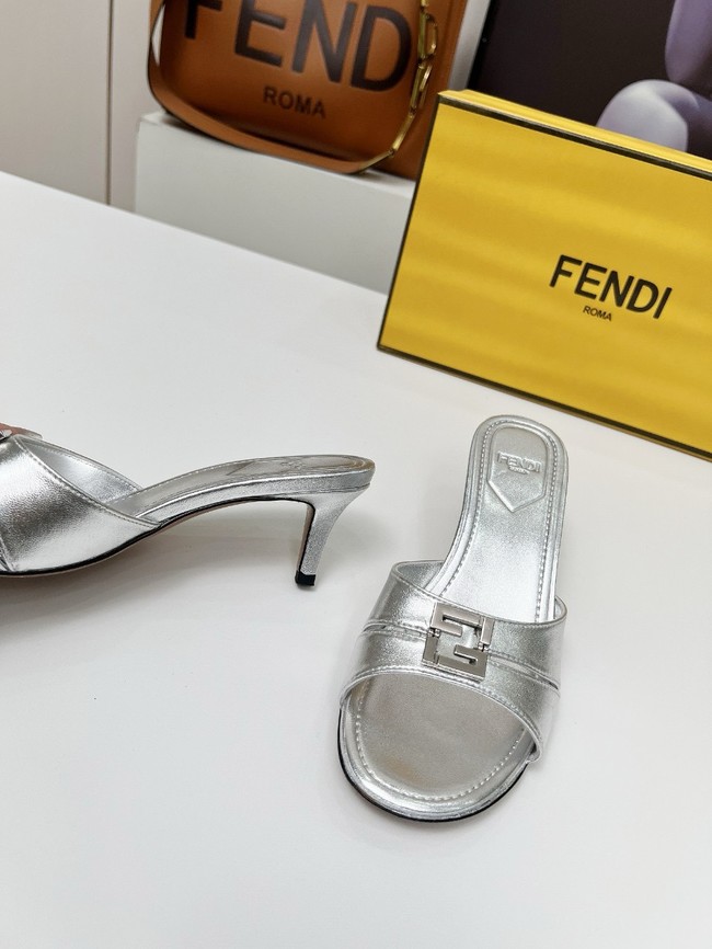 FENDI FFold leather mid-heel sandals 8R8538-2