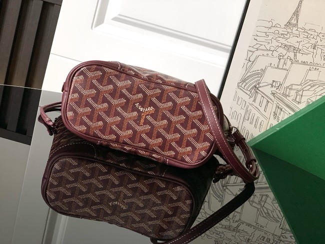 Goyard Calfskin Leather Tote Bag PM 00249 burgundy