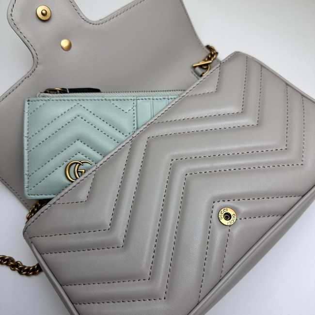 Gucci GG Marmont small shoulder bag 751526 light gray