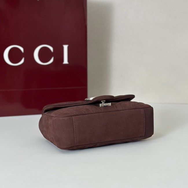 Gucci GG Marmont small shoulder bag 837280 Dark brown