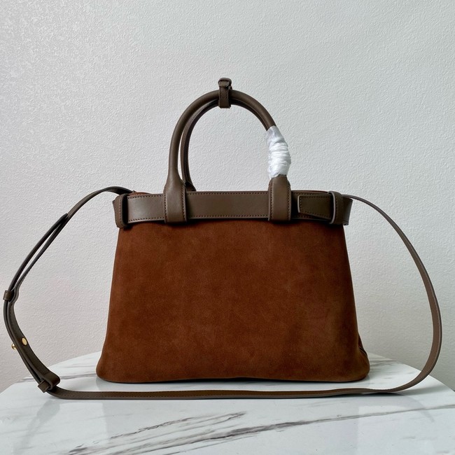 Prada medium leather tote bag 1BA434 Caramel