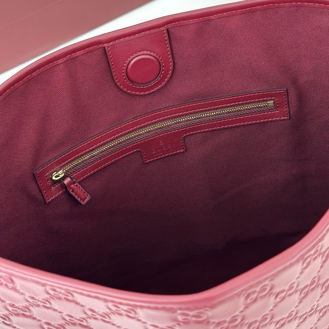 Gucci GG Emblem medium shoulder bag 847452 Rosso Ancora red