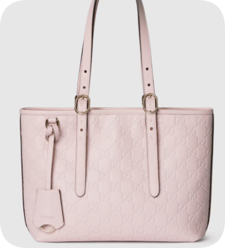 Gucci GG Emblem medium tote bag 847456 pink