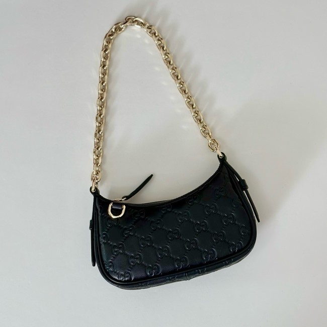 Gucci GG Emblem mini shoulder bag 847091 black