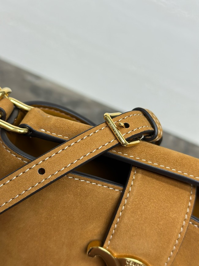 Celine MINI BUCKET LOUISE IN NUBUCK CALFSKIN 10N473 tan