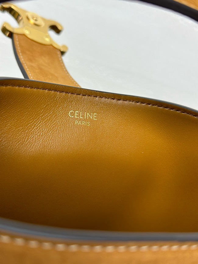 Celine MINI BUCKET LOUISE IN NUBUCK CALFSKIN 10N473 tan