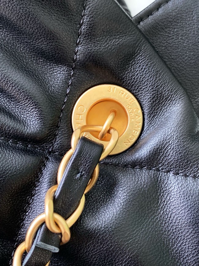 Chanel Shiny Lambskin Bow bag AS5851 black