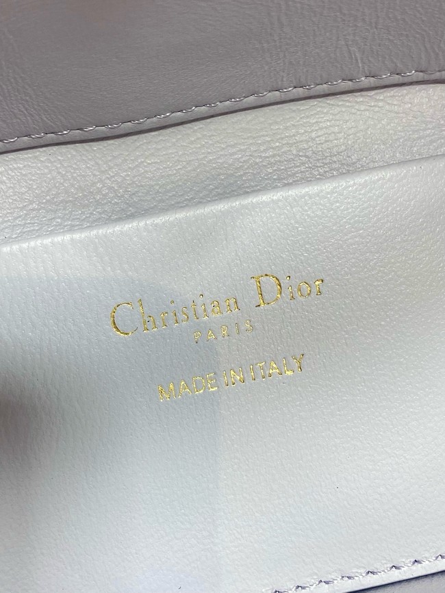 Small Dior Toujours Vertical Tote Bag Macrocannage Crinkled Calfskin M2835  purple