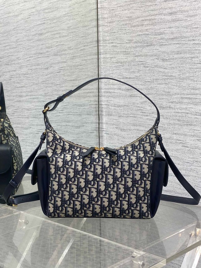 Dior Medium D-Dream Bag Oblique Jacquard M6323UU blue