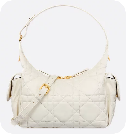 Dior Medium D-Dream Bag Macrocannage Lambskin M6323UU Latte