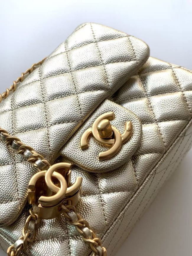 CHANEL mini Flap Bag AS1786 light gold