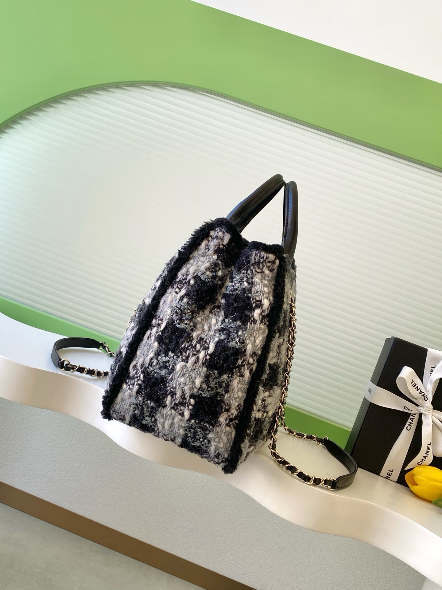 CHANEL Shopping Bag AS5689 Black & Grey