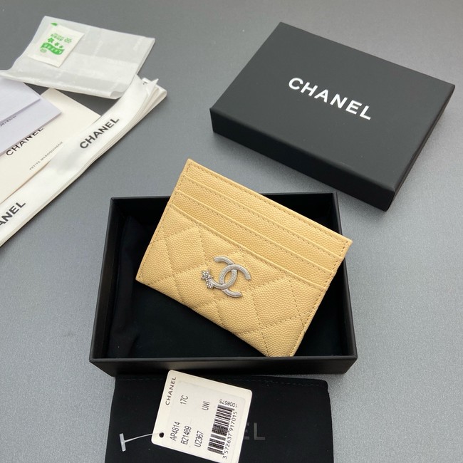 Chanel Classic Card Holder AP4814 yellow