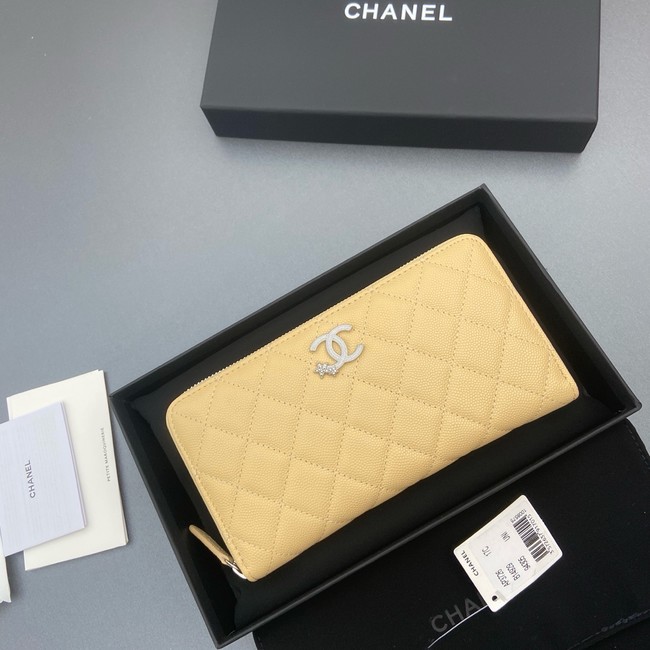 Chanel Classic Zipped Wallet 3726 yellow