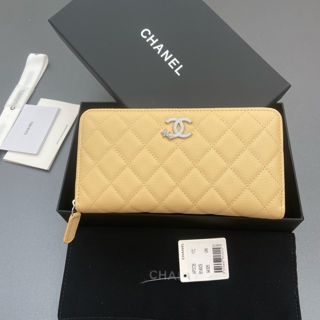 Chanel Classic Zipped Wallet 3726 yellow