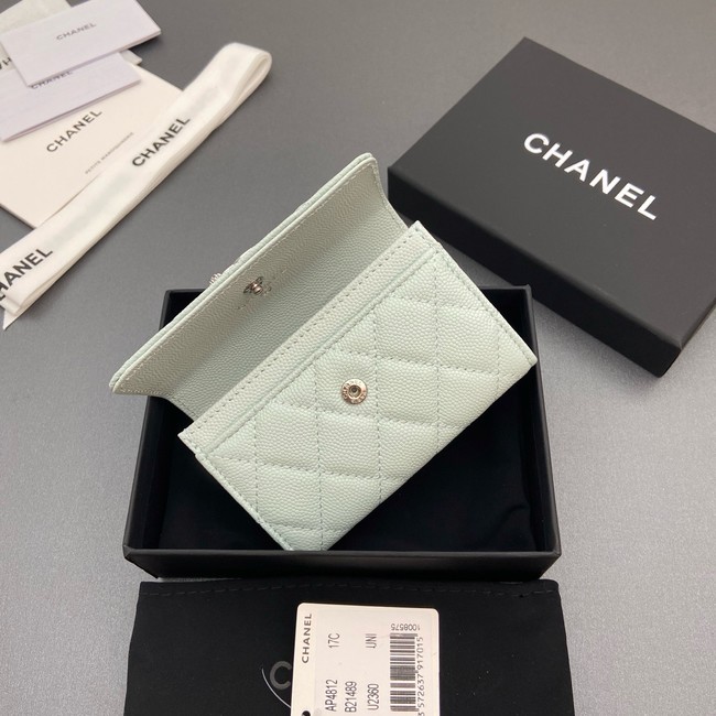 Chanel Flap Card Holder AP4812 Light Blue