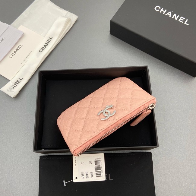 Chanel Zipped Pocket wallet S4811 pink