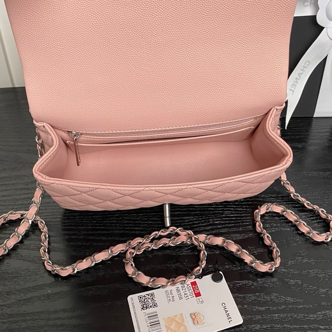 CHANEL Clutch With Chain AS2701 pink&Silver Metal