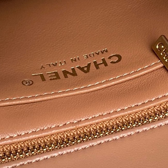 CHANEL Mini Flap Bag AS5758 Camel&gold Metal