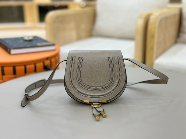 Chloe MARCIE small saddle bag 31053 light gray