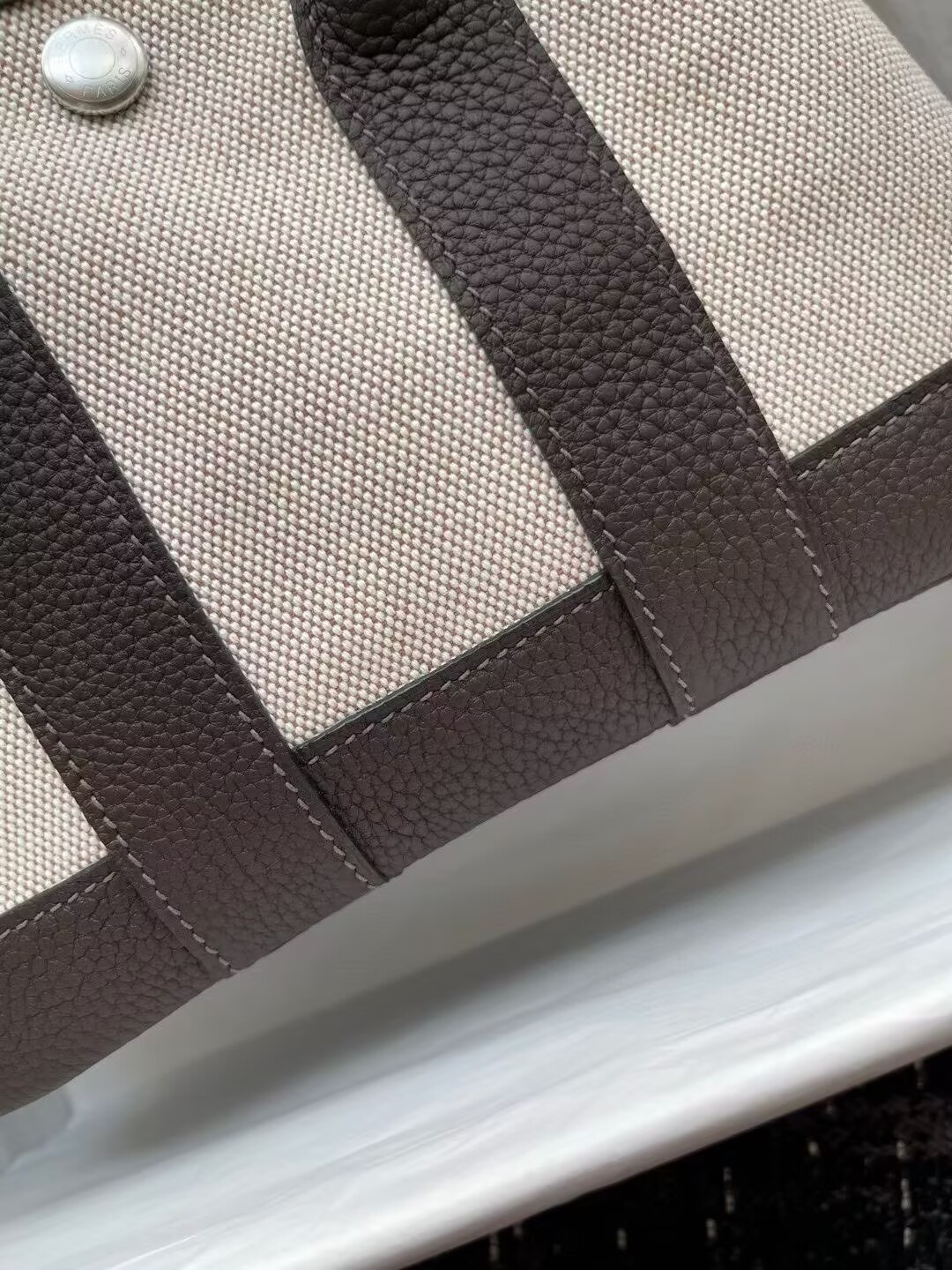 Hermes Mini Garden Party Tote Bags H3673 Gray