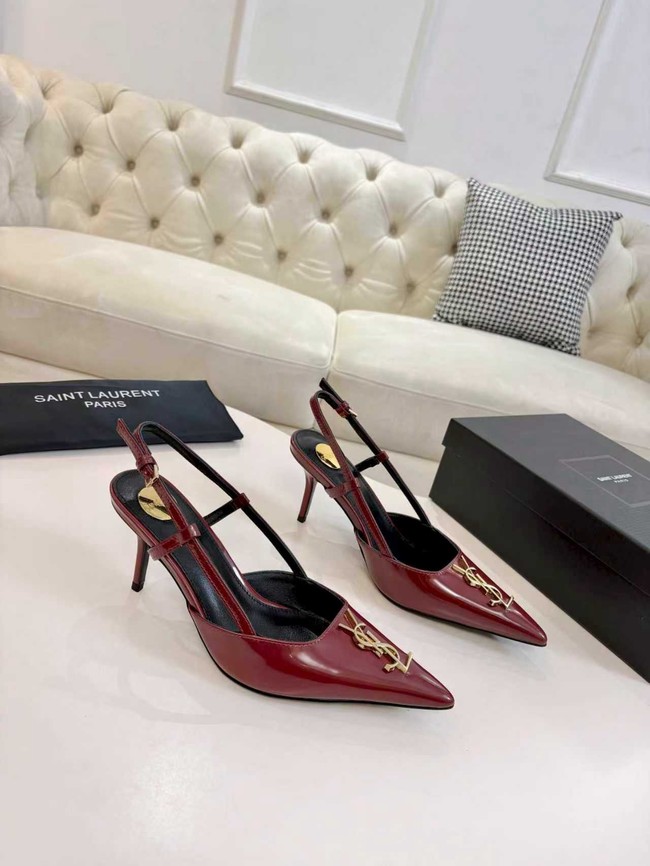Saint Laurent slingback pumps in smooth leather 97170-5
