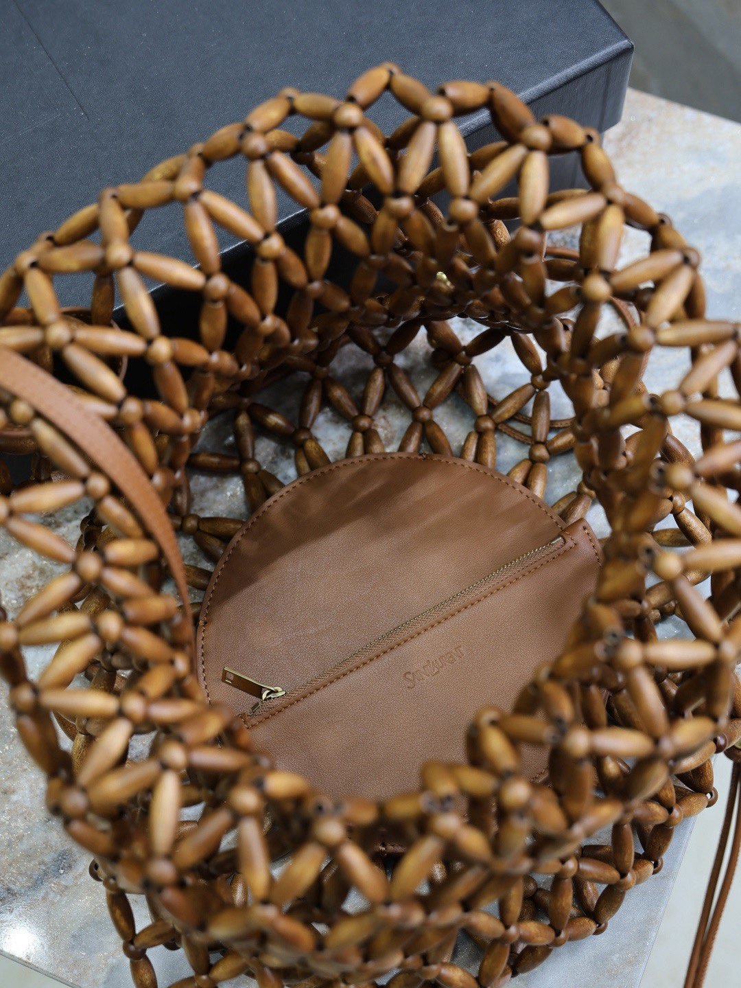 Saint Laurent Bucket Supple Bag 821911 Brown