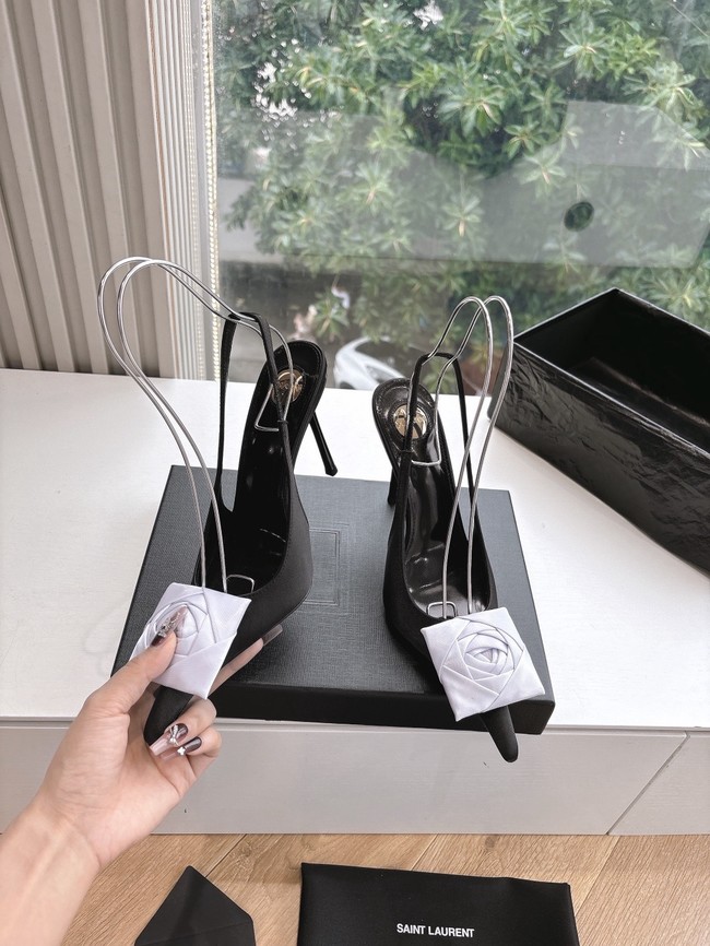 YSL AMALIA slingback pumps in satin crepe 21025-5