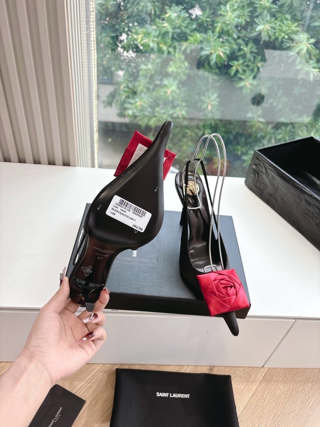 YSL AMALIA slingback pumps in satin crepe 21025-7