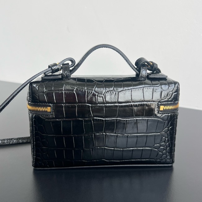 Bottega Veneta Bang Bang Crocodile skin 789109 black