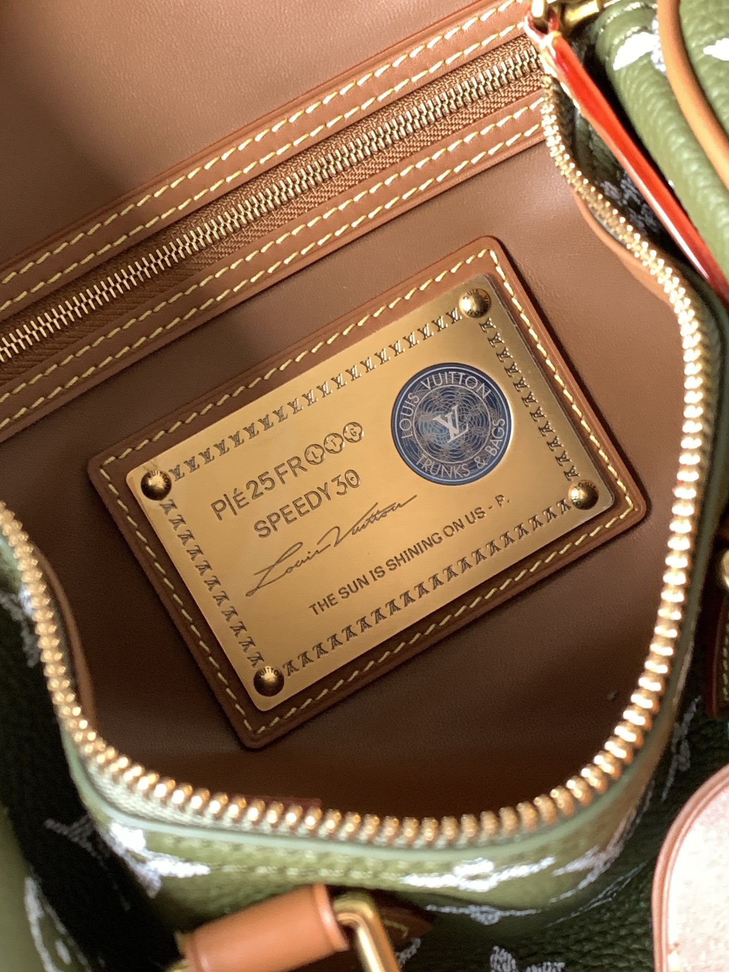 Louis Vuitton Monogram Canvas Speedy 30 Bandouliere M15241 Olive Green